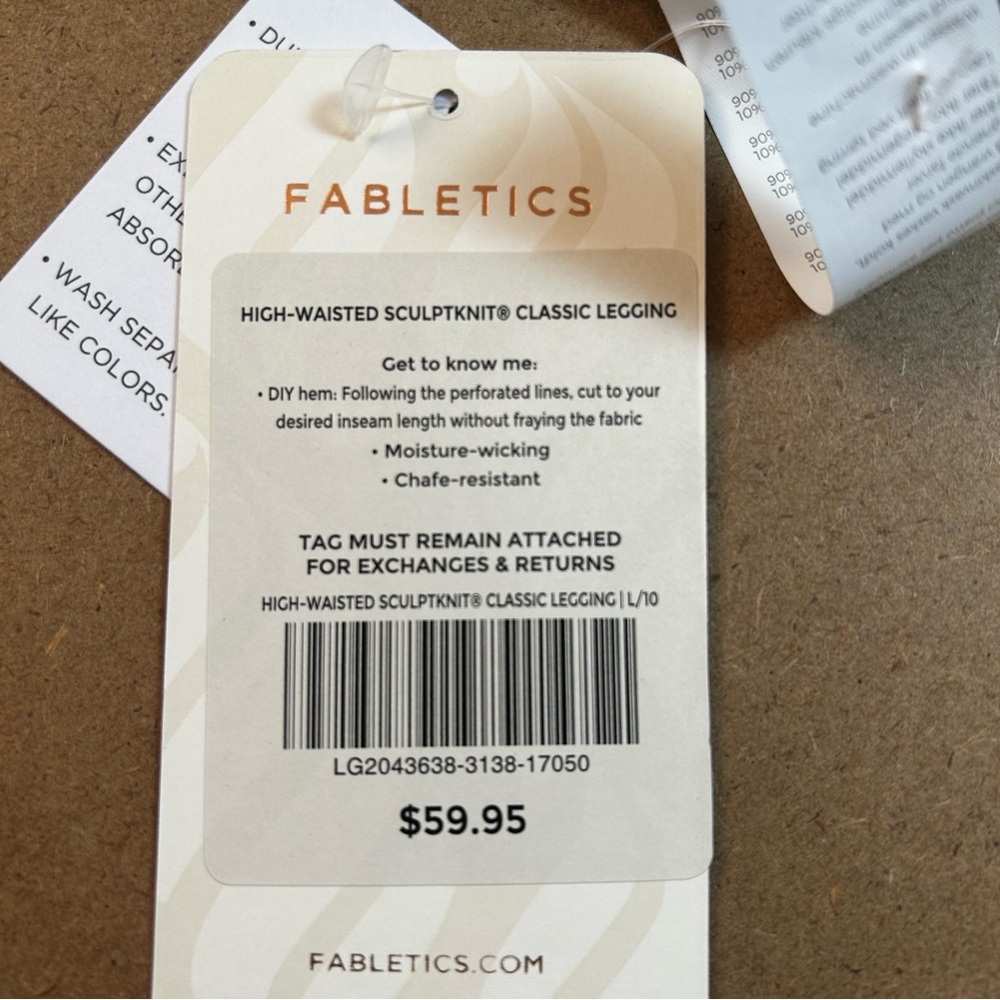 NWT Fabletics SculptKnit Classic Leggings Custom Length High Waisted Large - Picture 10 of 10